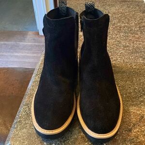Never worn Vaneli black suede ankle boot